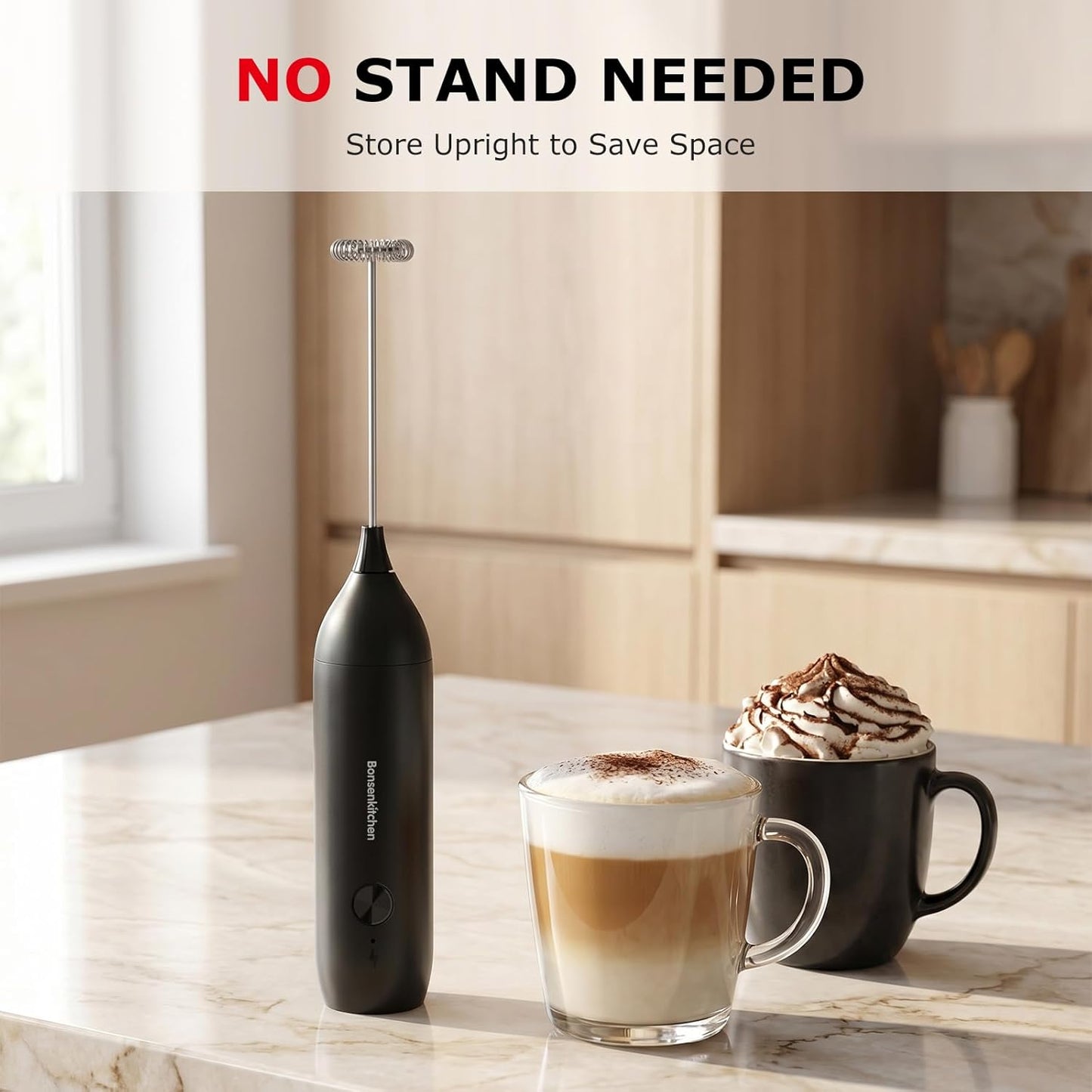 Electric Milk Frother, Automatic Foam Maker for Coffee, Lattes, Cappuccino, Hot Chocolate, Perfect Gift for Coffee Lovers