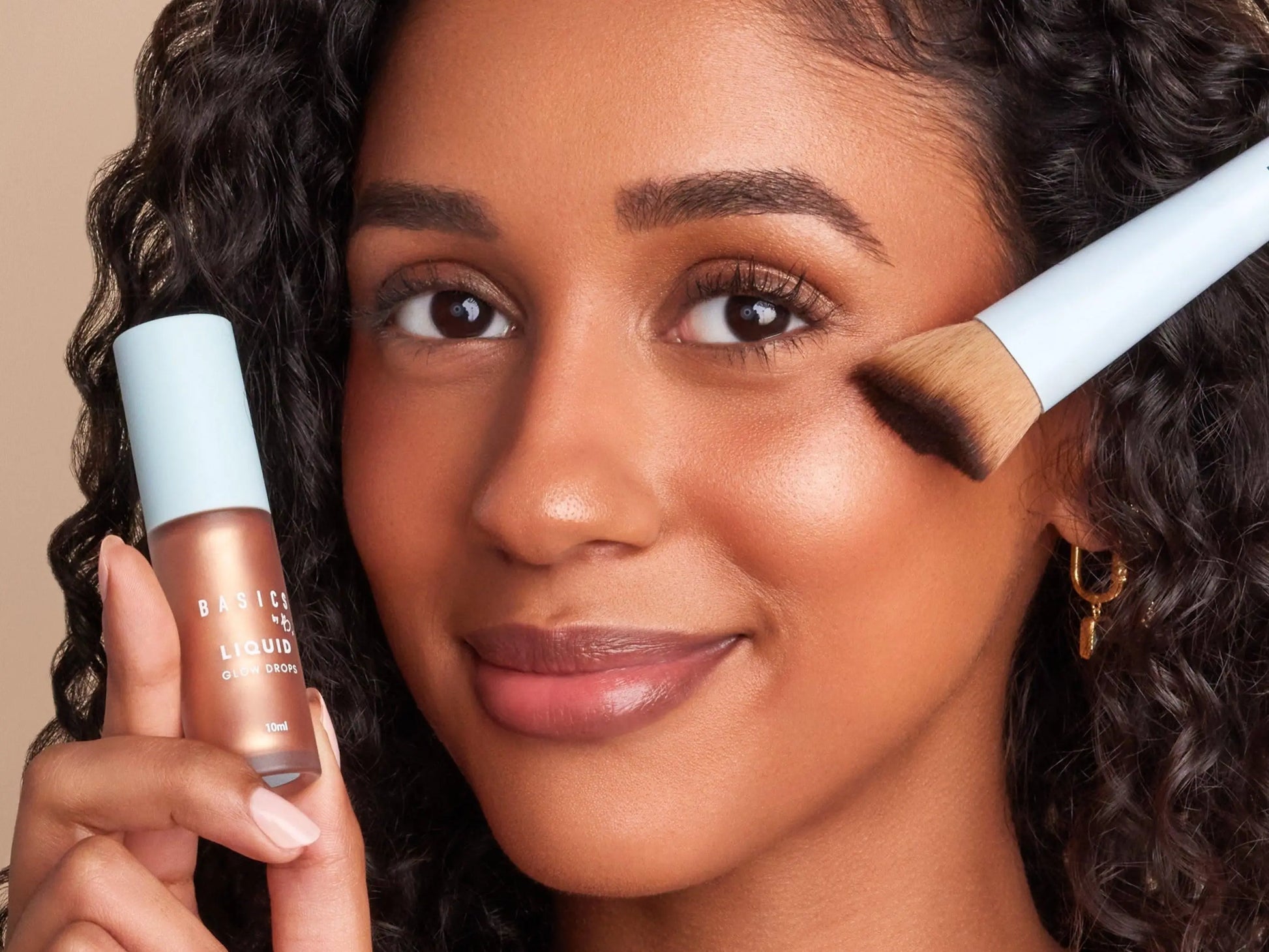 Basics by B Liquid Glow Drops – Radiant Highlighting Drops with Wand Applicator, Marbella • Tulum • Miami Shades for Effortless Glow