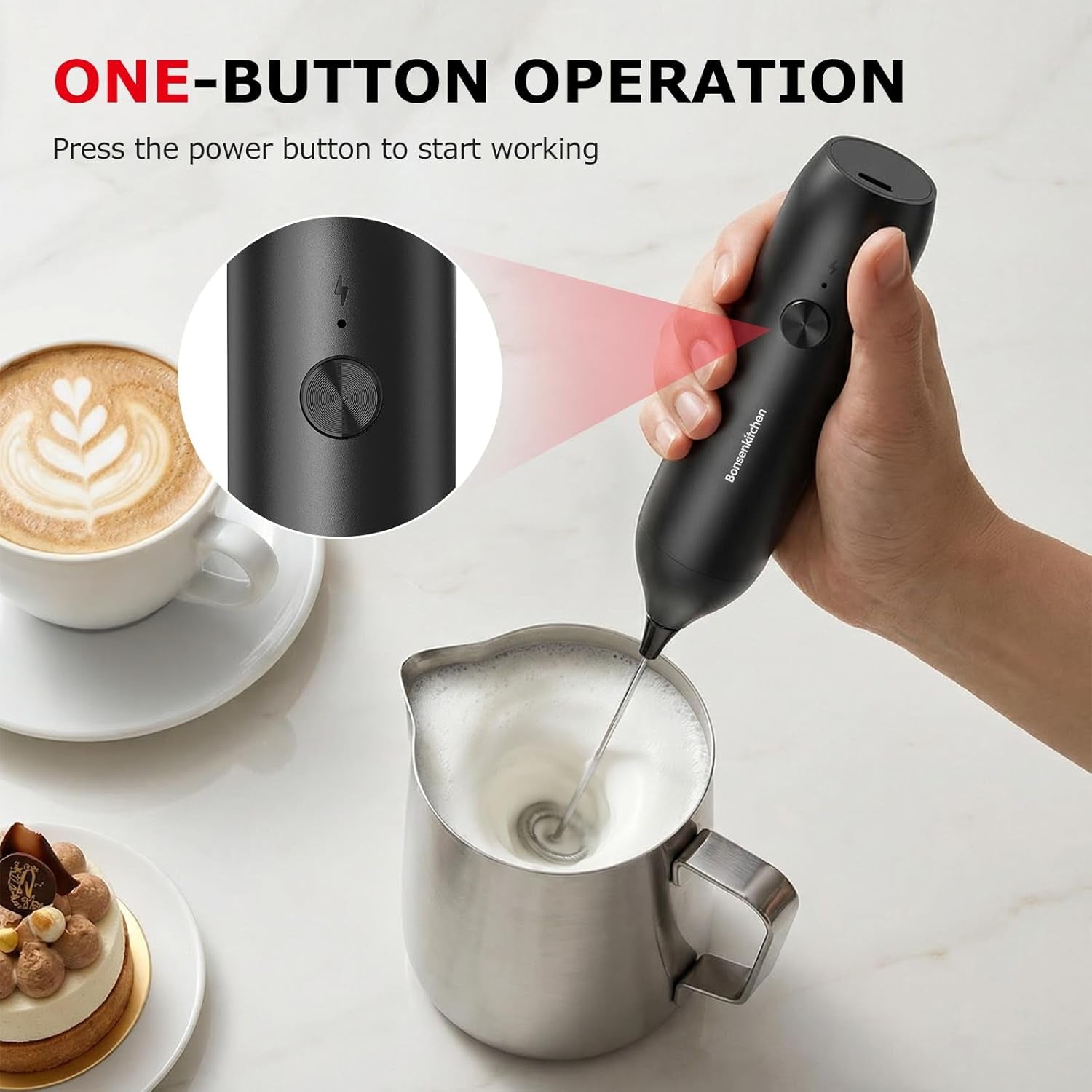 Electric Milk Frother, Automatic Foam Maker for Coffee, Lattes, Cappuccino, Hot Chocolate, Perfect Gift for Coffee Lovers
