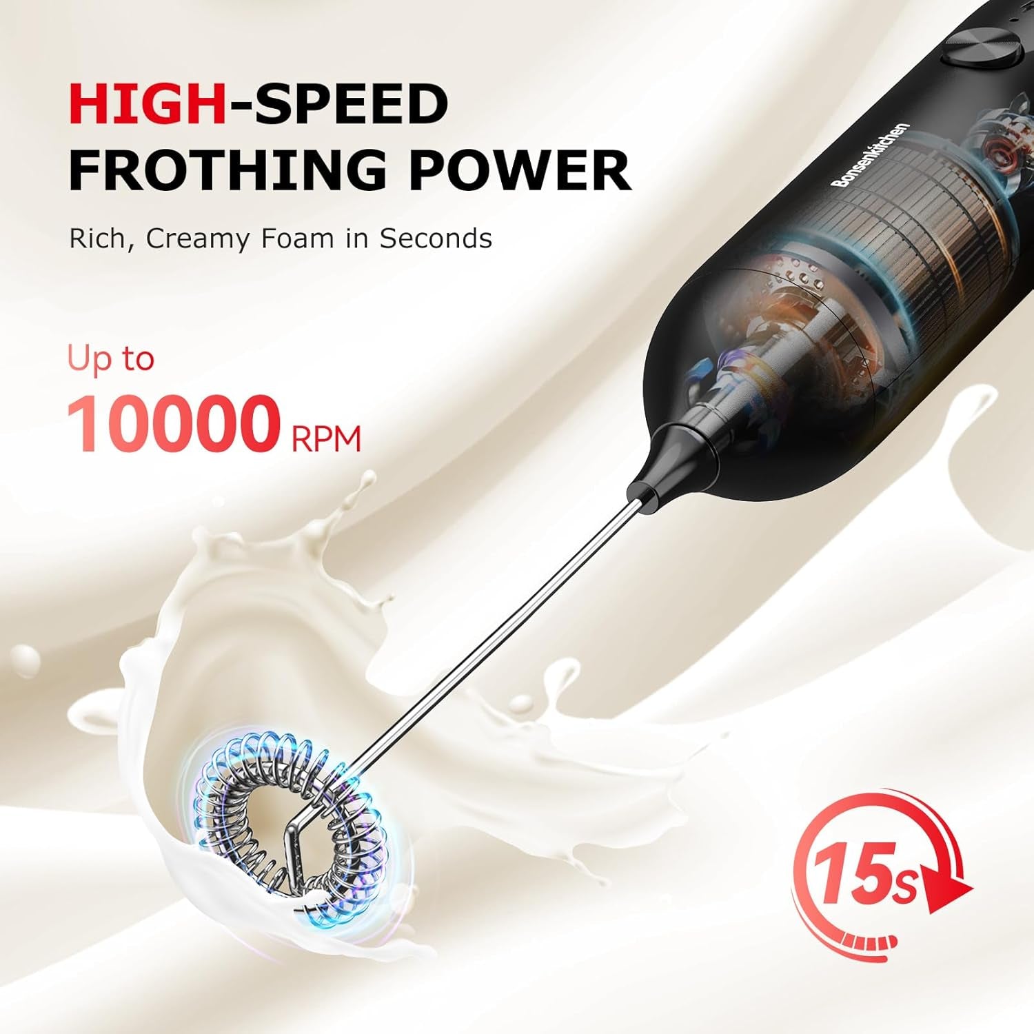 Electric Milk Frother, Automatic Foam Maker for Coffee, Lattes, Cappuccino, Hot Chocolate, Perfect Gift for Coffee Lovers