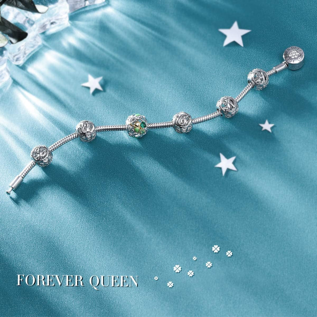 Letter Charm Initial A-Z Alphabet Charm Dangle Charm for Bracelet Necklace 925 Sterling Silver CZ Beads Charm Personalized Gift Jewelry